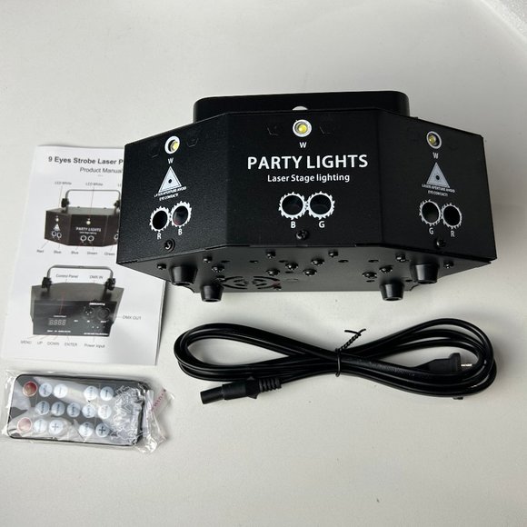 New Party Lights 9 Lens Laser Stage Light - Picture 1 of 10